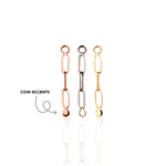 Load image into Gallery viewer, Chain Drop Charm (w/ Coin Accent)
