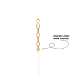 Load image into Gallery viewer, Chain Drop Charm (w/ Reclaimed White Diamond)
