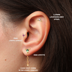 Load image into Gallery viewer, Chain Drop Charm (w/ Reclaimed White Diamond)
