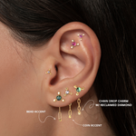 Load image into Gallery viewer, Chain Drop Charm (w/ Bead Accent)
