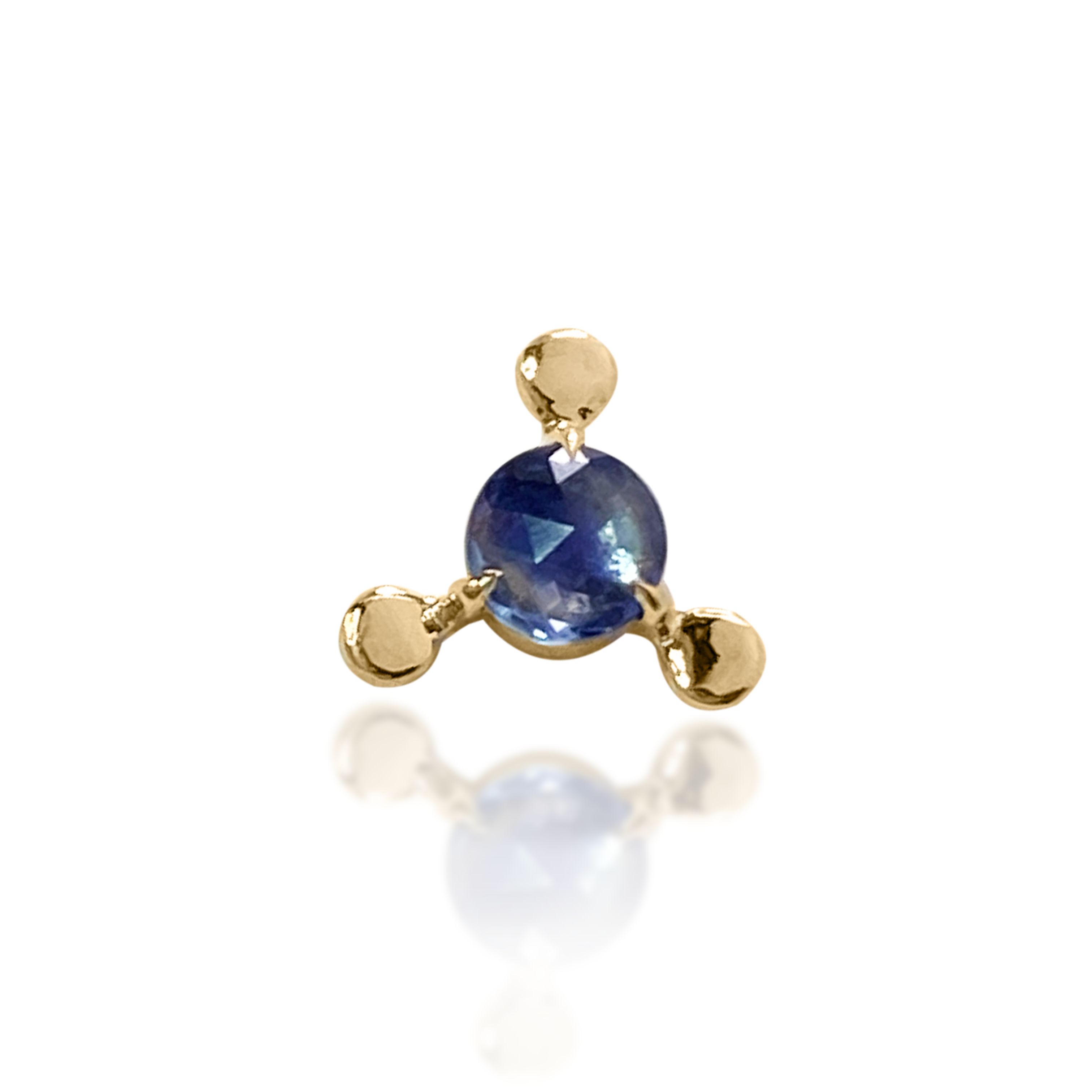 Blue Bicolor Sapphire Nijmeh Stud Earring
