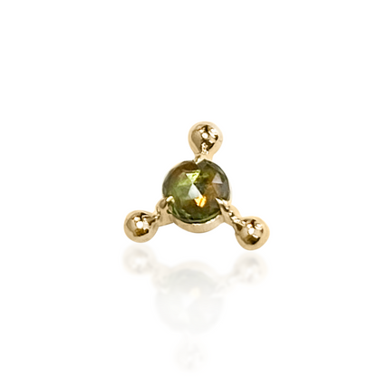 Olive Sapphire Nijmeh Stud Earring