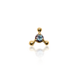 Load image into Gallery viewer, Color Changing Garnet Nijmeh Stud Threadless End
