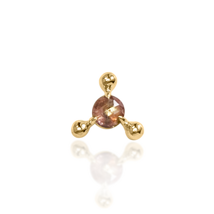 Caramel Sapphire Nijmeh Stud Earring