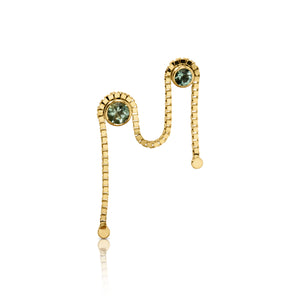 Mint Beryl Double Veil Earring