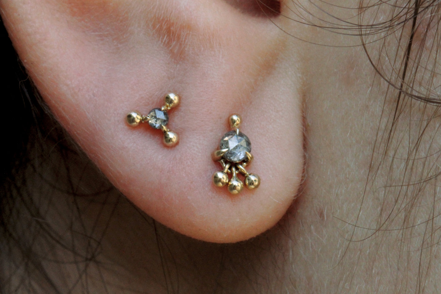 Grey Diamond Nijmeh Cluster Earring