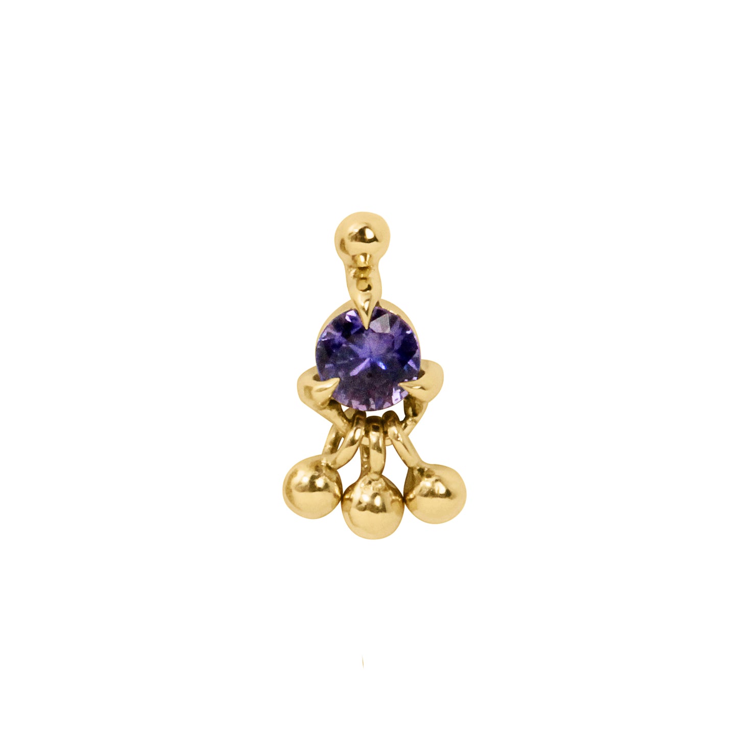 Purple Sapphire Nijmeh Cluster Earring