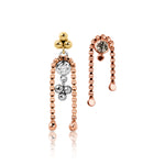 Load image into Gallery viewer, Grey Diamond Side Arch Earring
