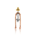 Load image into Gallery viewer, Tri-gold and Antique Diamond Veil Earring
